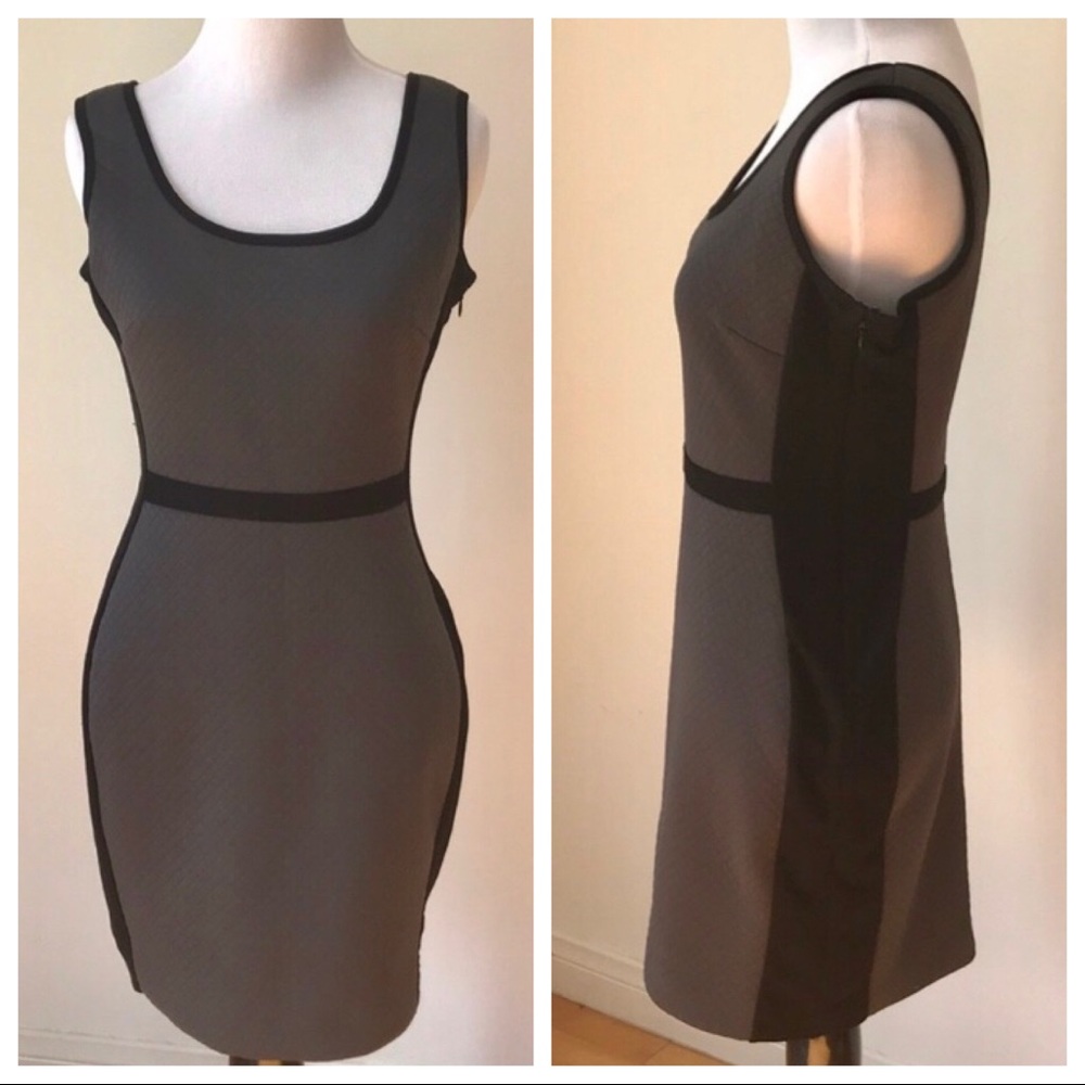 Banana Republic Gray Quilted Bodycon Panel Dress
